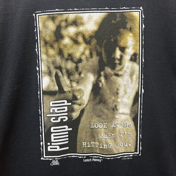 Vintage 1990's Pimp Slap Atlas Games Lunch Money T-Shirt Size Large - Picture 3 of 6